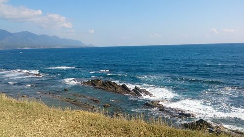 Scenic view of sea against sky