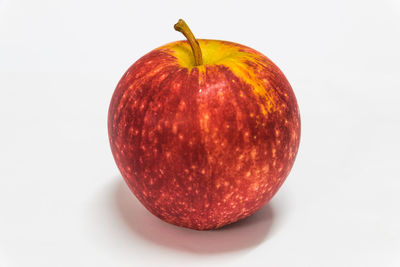 Close-up of apple against white background