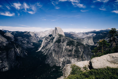 Scenic view of yosemite national park against sky