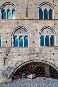 Low angle view of historic building