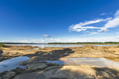 Natural of rock canyon in mekhong river at hat chomdao, ubon ratchathani, thailand.