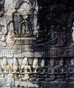 Low angle view of buddha statue