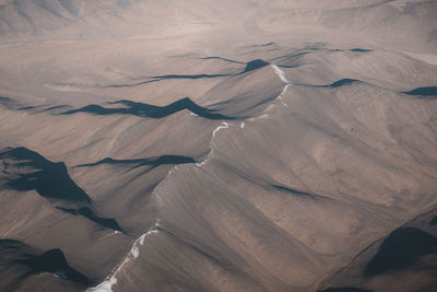 Aerial view of a desert