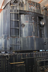 Close-up of old train