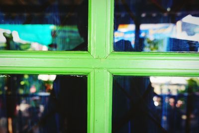 Close-up of glass window
