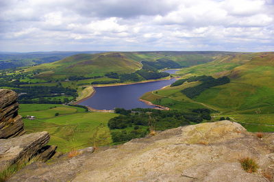 Scenic view of river amidst landscape against sky