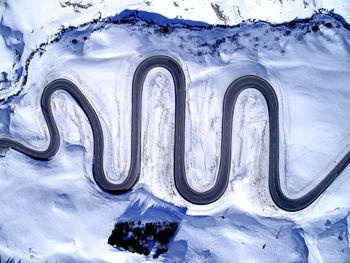 Full frame shot of snow covered car