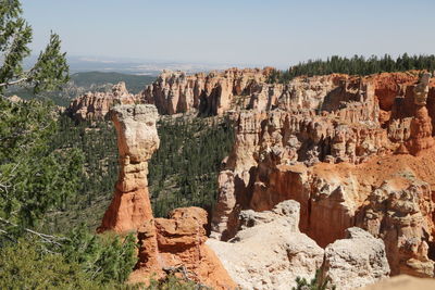 Panoramic view of rock formations