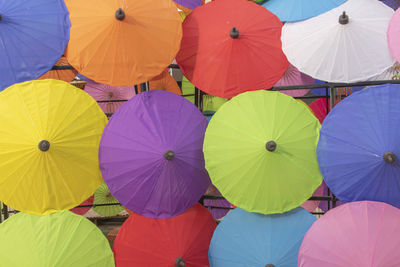 Full frame shot of multi colored umbrella