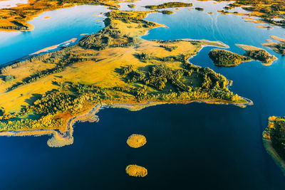 High angle view of beach