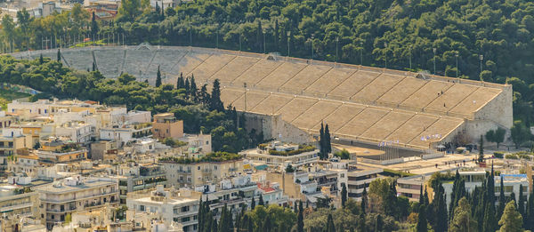 High angle view of townscape