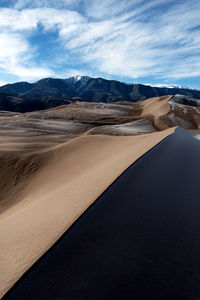 Scenic view of desert against sky