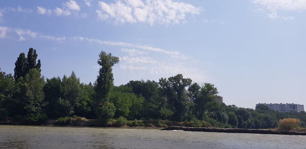 Scenic view of river against sky