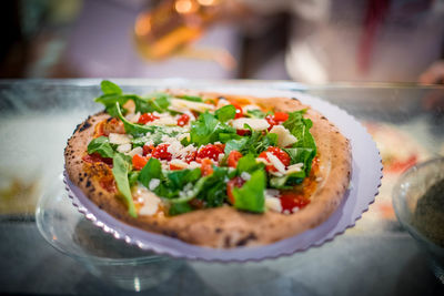 Close-up of salad served in bowl