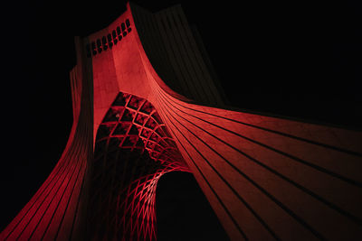 Low angle view of building at night