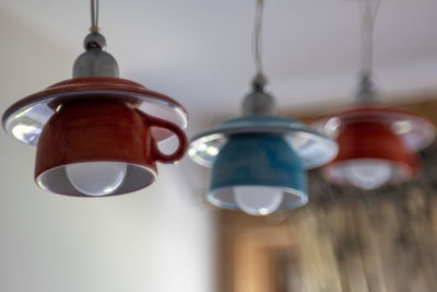 Low angle view of lighting equipment