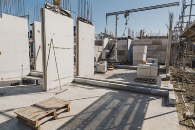 Low angle view of construction site