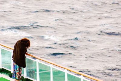 Woman looking at sea