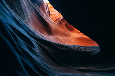 Low angle view of rock formations