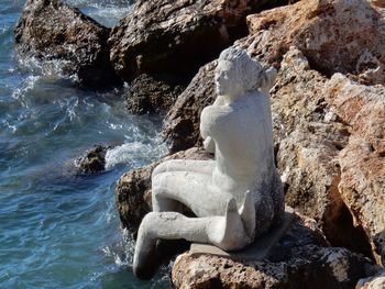 Rock formation on sea shore