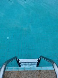 High angle view of swimming pool