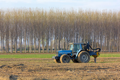 Tractor on field