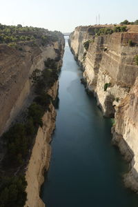 Scenic view of rock formations against sky