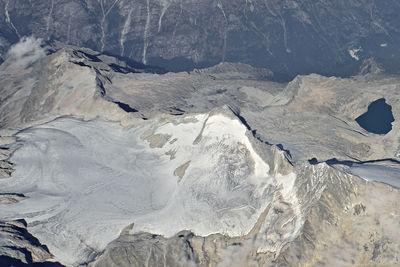 Close-up of snow covered mountain