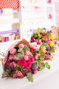 Close-up of rose bouquet