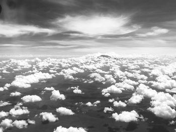 High angle view of clouds against sky