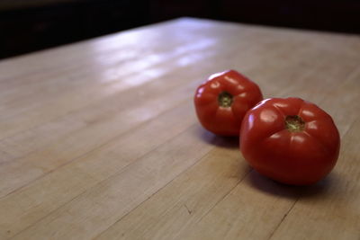 Close-up of tomatoes on table