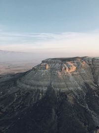 Scenic view of land against sky