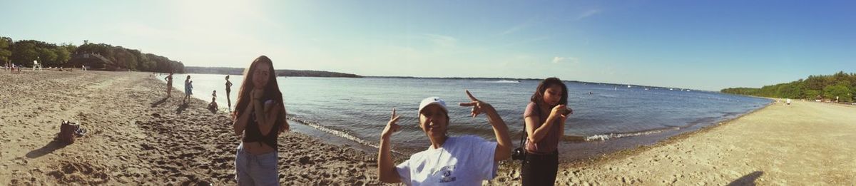 Panoramic view of beach against sky