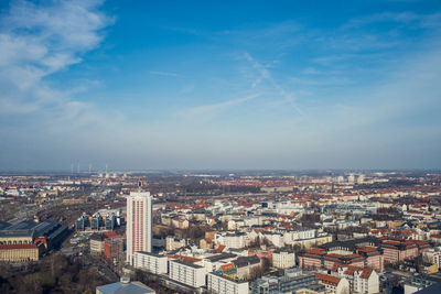 High angle shot of cityscape