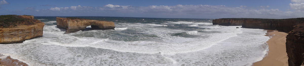 Panoramic view of sea against sky