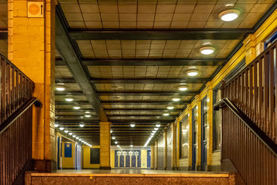 View of empty subway