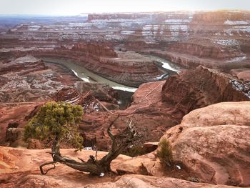 Rock formations on landscape