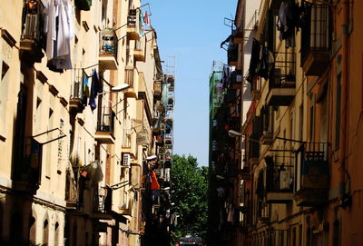 Low angle view of buildings against sky