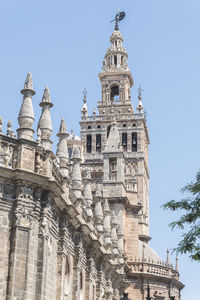 Low angle view of historic building against sky