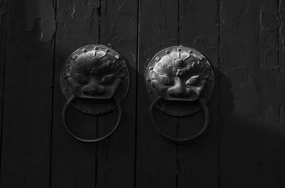 Close-up of old wooden door