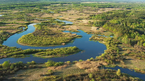 High angle view of landscape