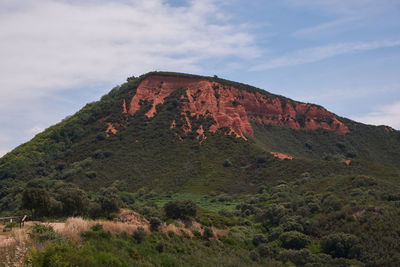 Scenic view of rock formation against sky