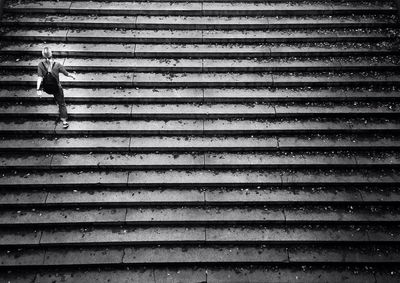 Shadow of person on steps