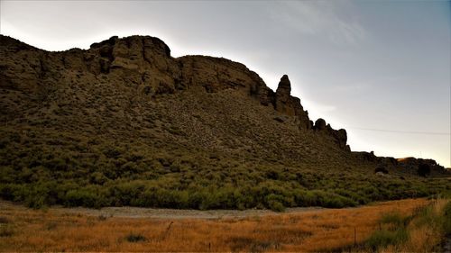 Low angle view of mountain against sky