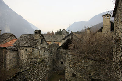 Panoramic view of old building against sky