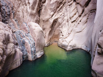 Rock formations in water