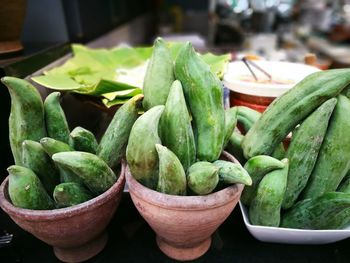 Close-up of vegetables in container