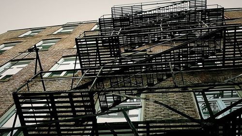 Low angle view of building against clear sky