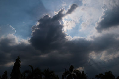 Low angle view of storm clouds in sky