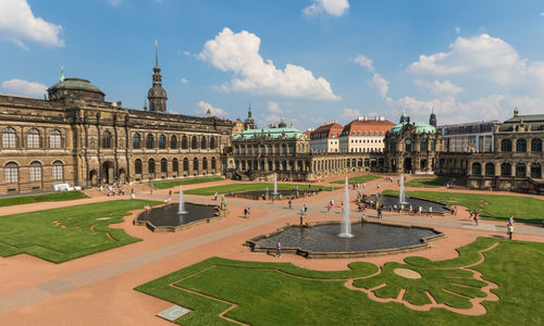 View of historic building against cloudy sky